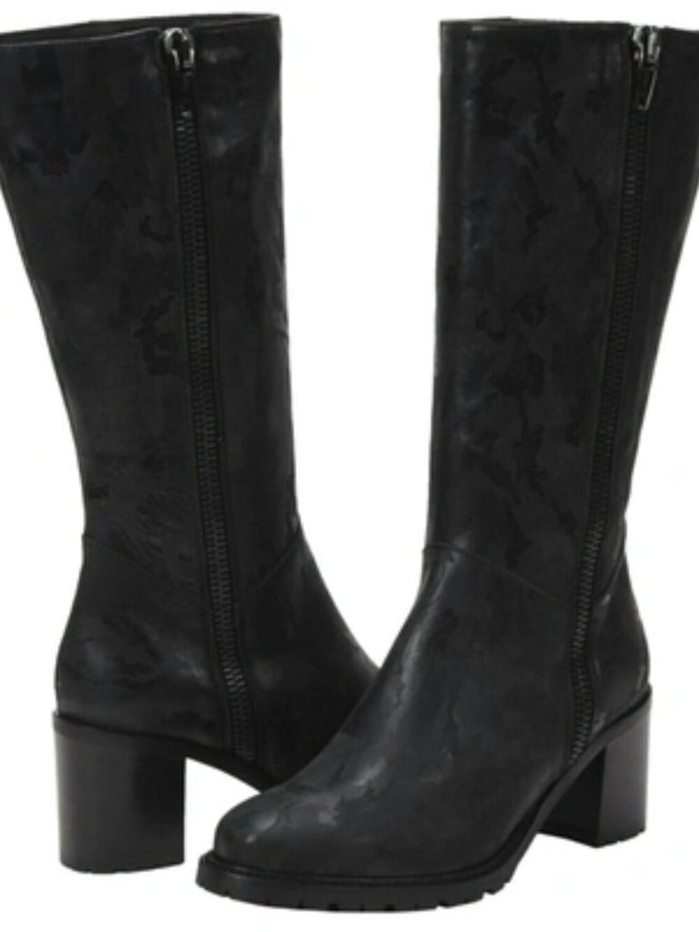 Ross & Snow Rosina SP Heeled Waterproof Boots in Black Camo